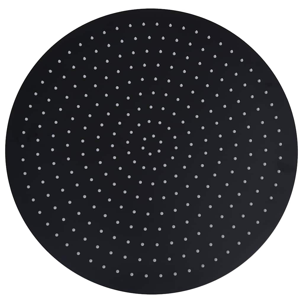 VidaXL Regenduschkopf rund 50 cm Edelstahl schwarz