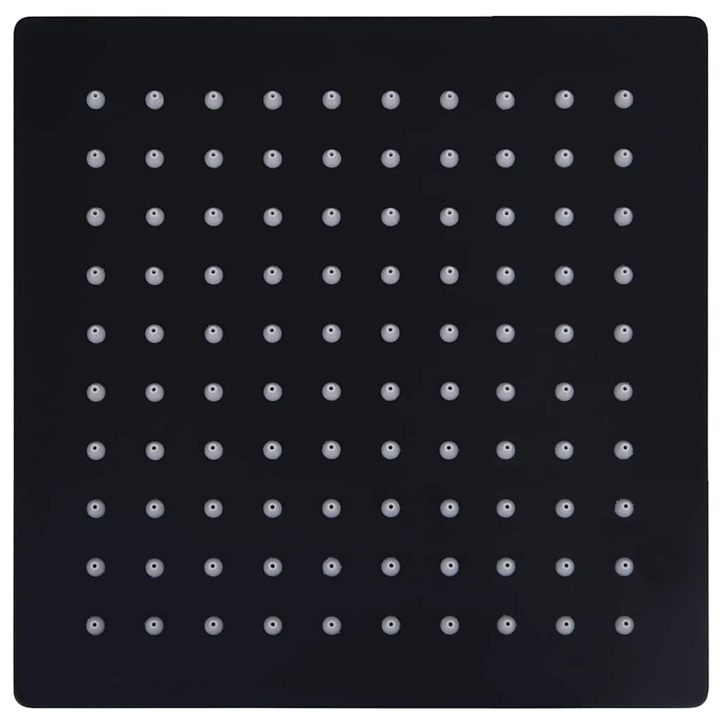 VidaXL Quadratischer Regenduschkopf 20x20 cm Edelstahl Schwarz