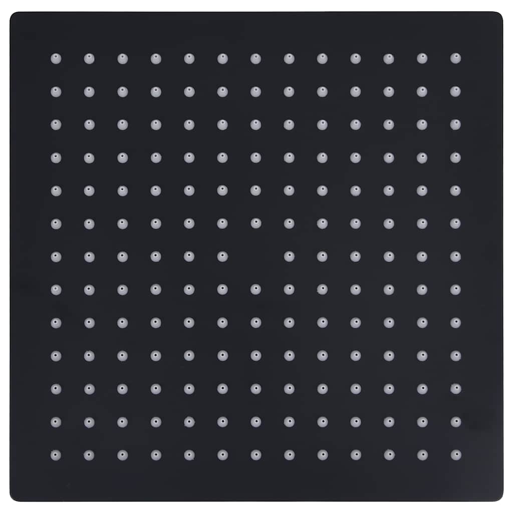 Vidaxl regendouchekop vierkant 25x25 cm roestvrij staal zwart