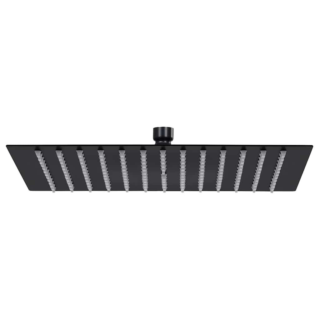 VidaXL Quadratischer Regenduschkopf 30x30 cm Edelstahl Schwarz