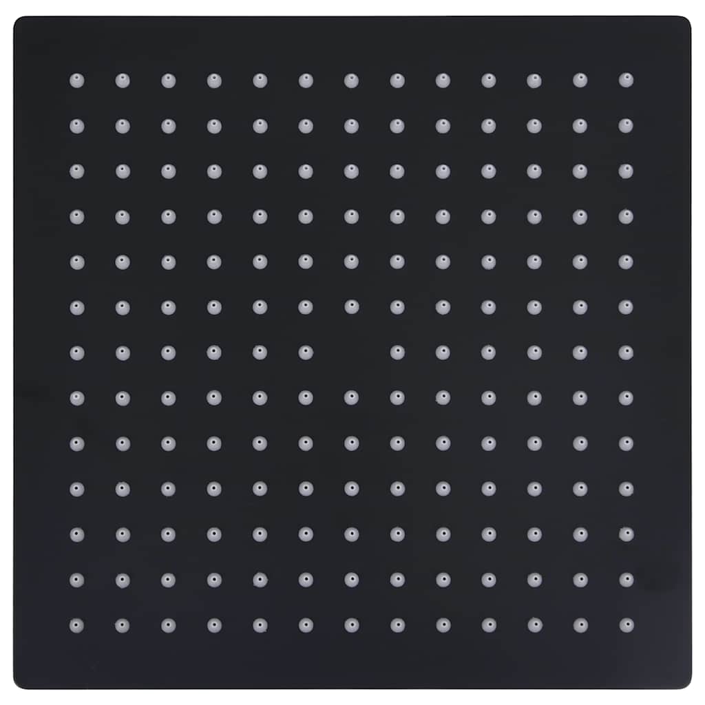 Vidaxl regendouchekop vierkant 30x30 cm roestvrij staal zwart