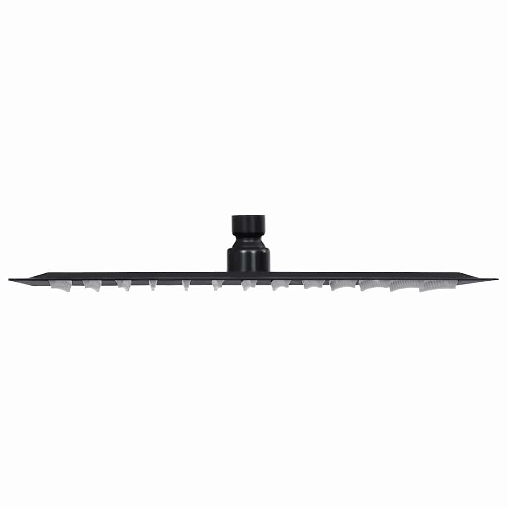 VidaXL Quadratischer Regenduschkopf 30x30 cm Edelstahl Schwarz