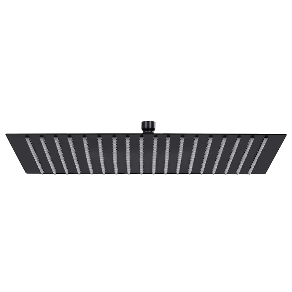 VidaXL Quadratischer Regenduschkopf 50x50 cm Edelstahl Schwarz