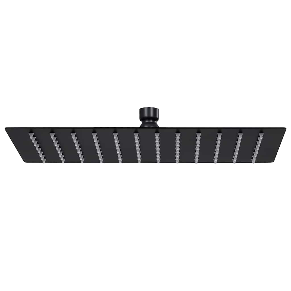 Vidaxl regendouchekop rechthoekig 30x20 cm roestvrij staal zwart