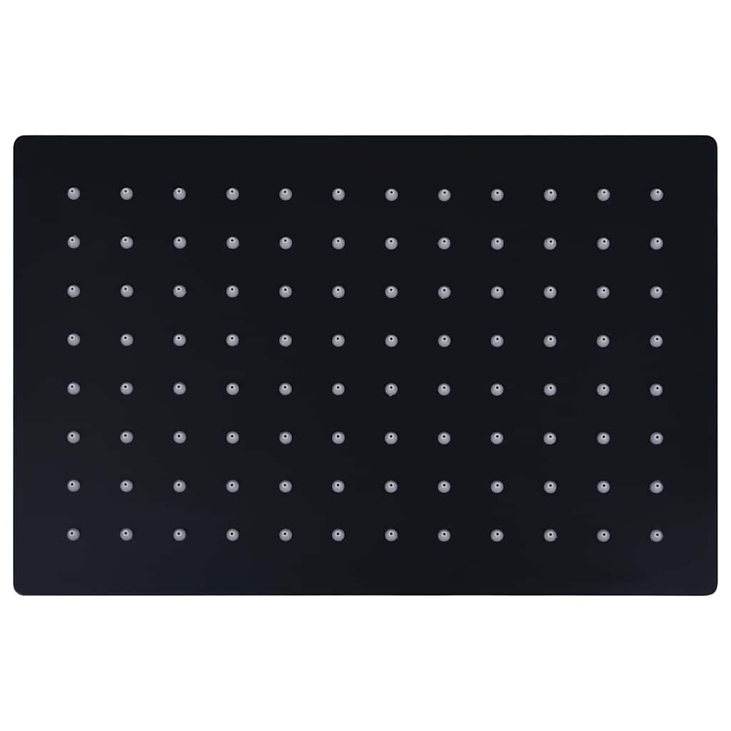 Vidaxl regendouchekop rechthoekig 30x20 cm roestvrij staal zwart