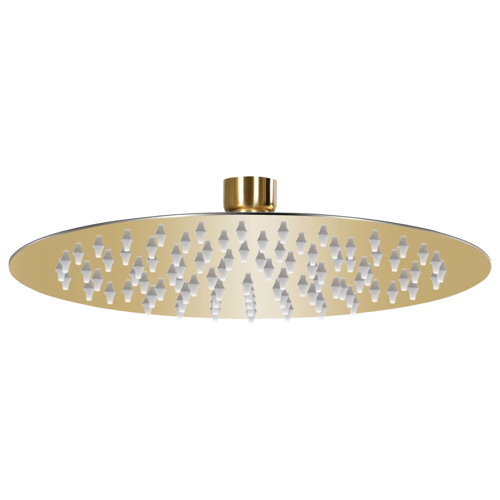 VidaXL Regenduschkopf rund 20 cm Edelstahl goldfarben