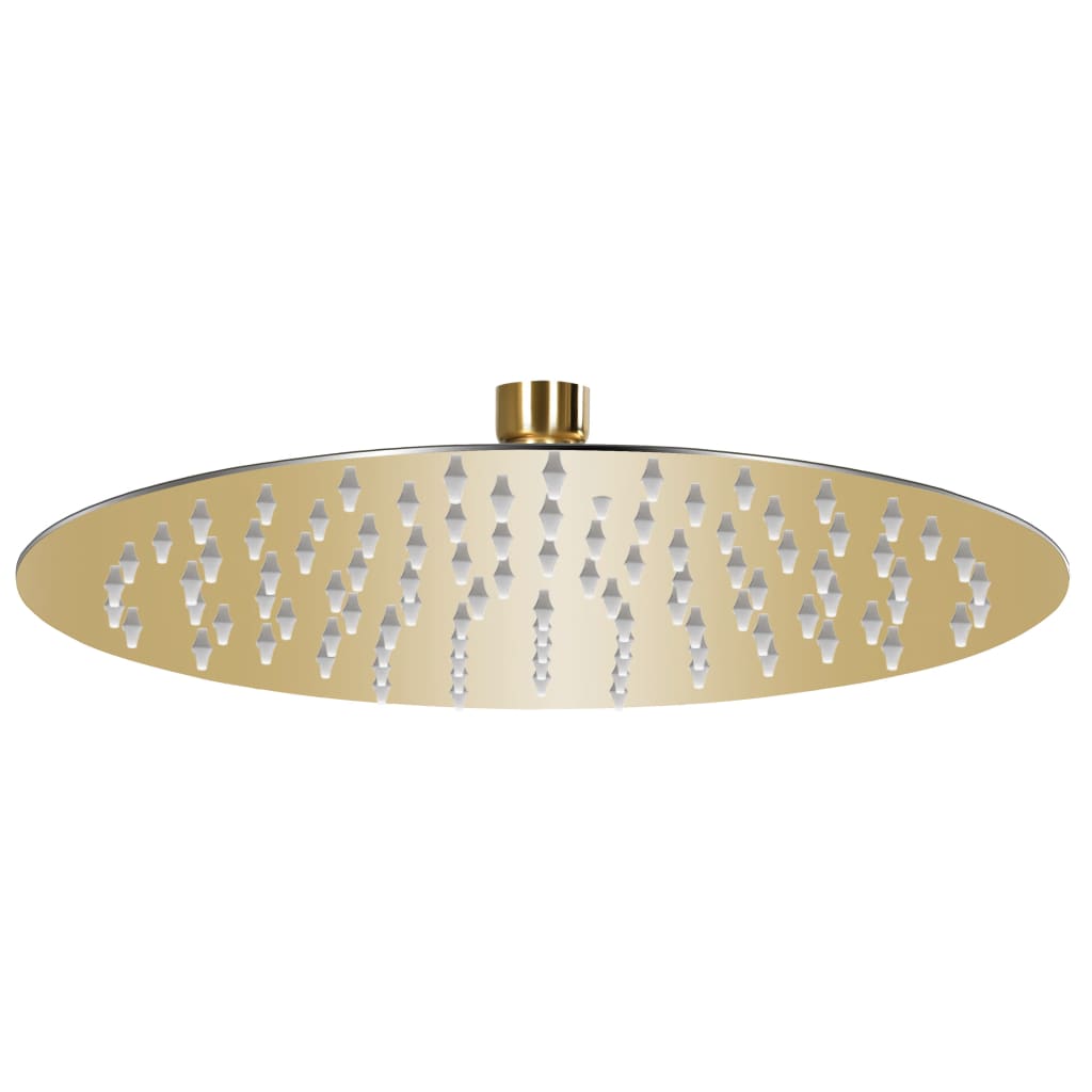 VidaXL Regenduschkopf rund 25 cm Edelstahl goldfarben
