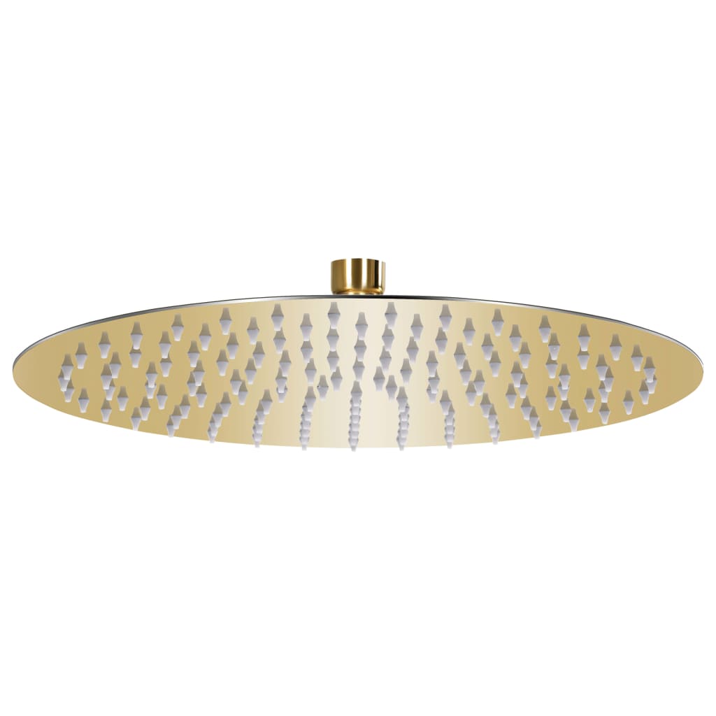 VidaXL Regenduschkopf rund 30 cm Edelstahl goldfarben
