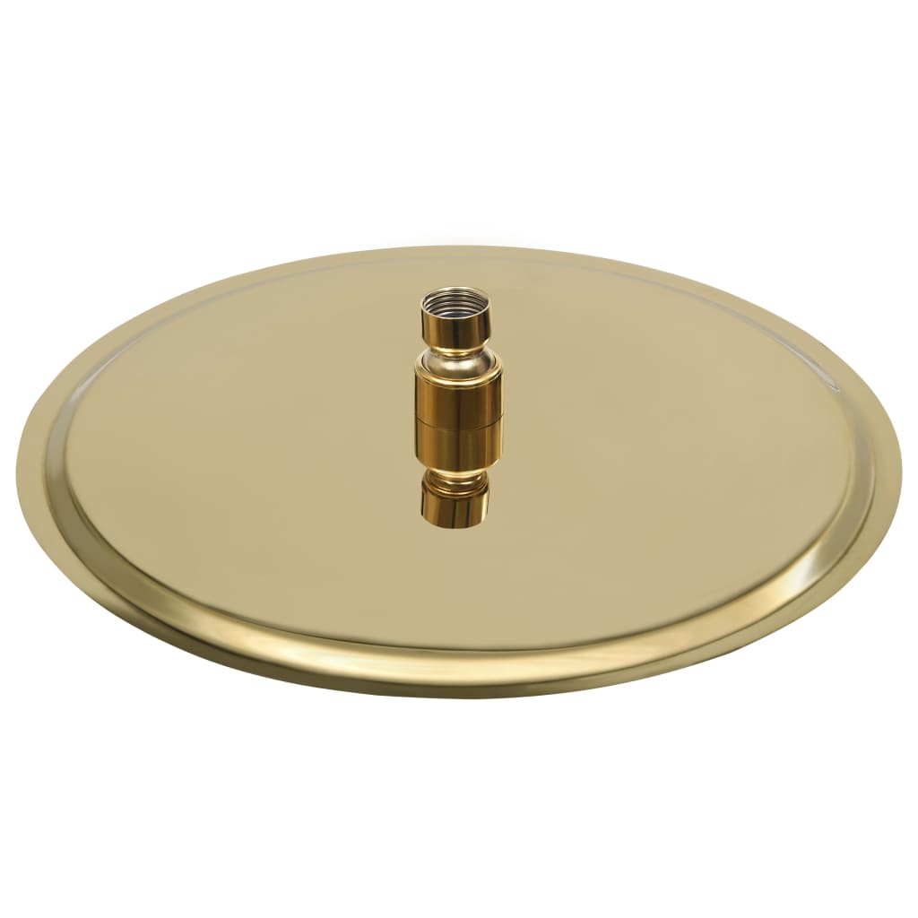 VidaXL Regenduschkopf rund 30 cm Edelstahl goldfarben