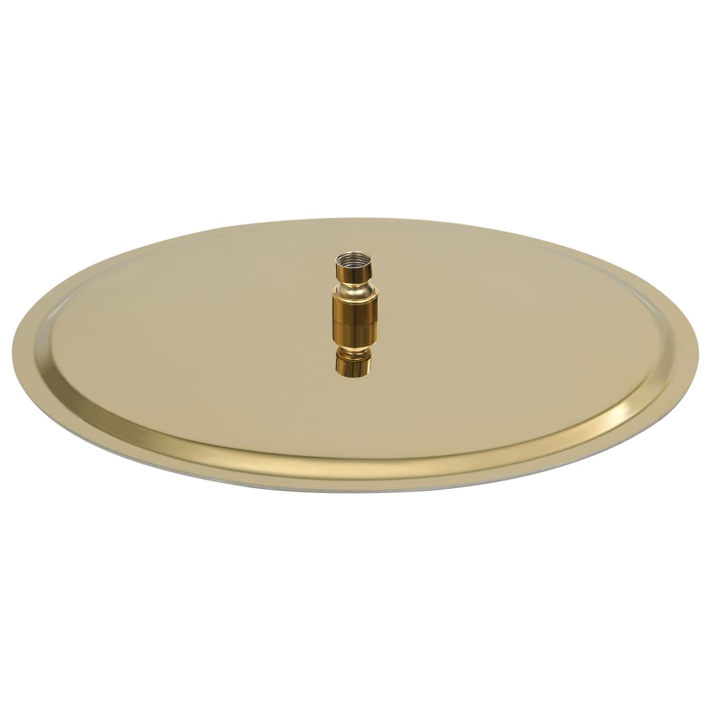 VidaXL Regenduschkopf rund 40 cm Edelstahl goldfarben