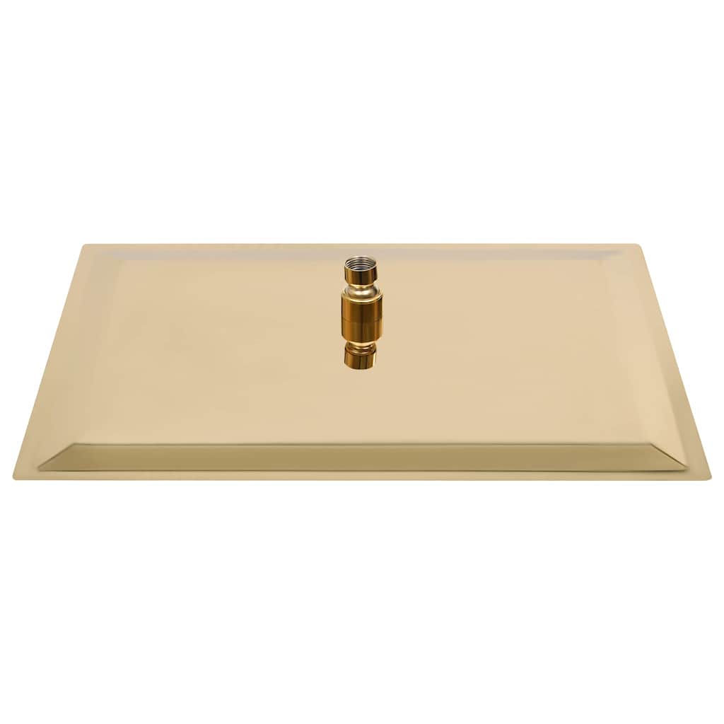 Vidaxl regendouchekop vierkant 50x50 cm roestvrij staal goudkleurig