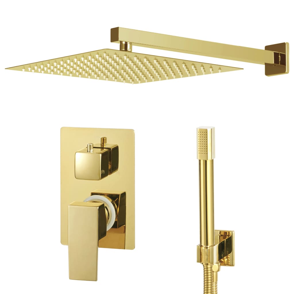 VidaXL Duschsystem Edelstahl 201 Goldfarben