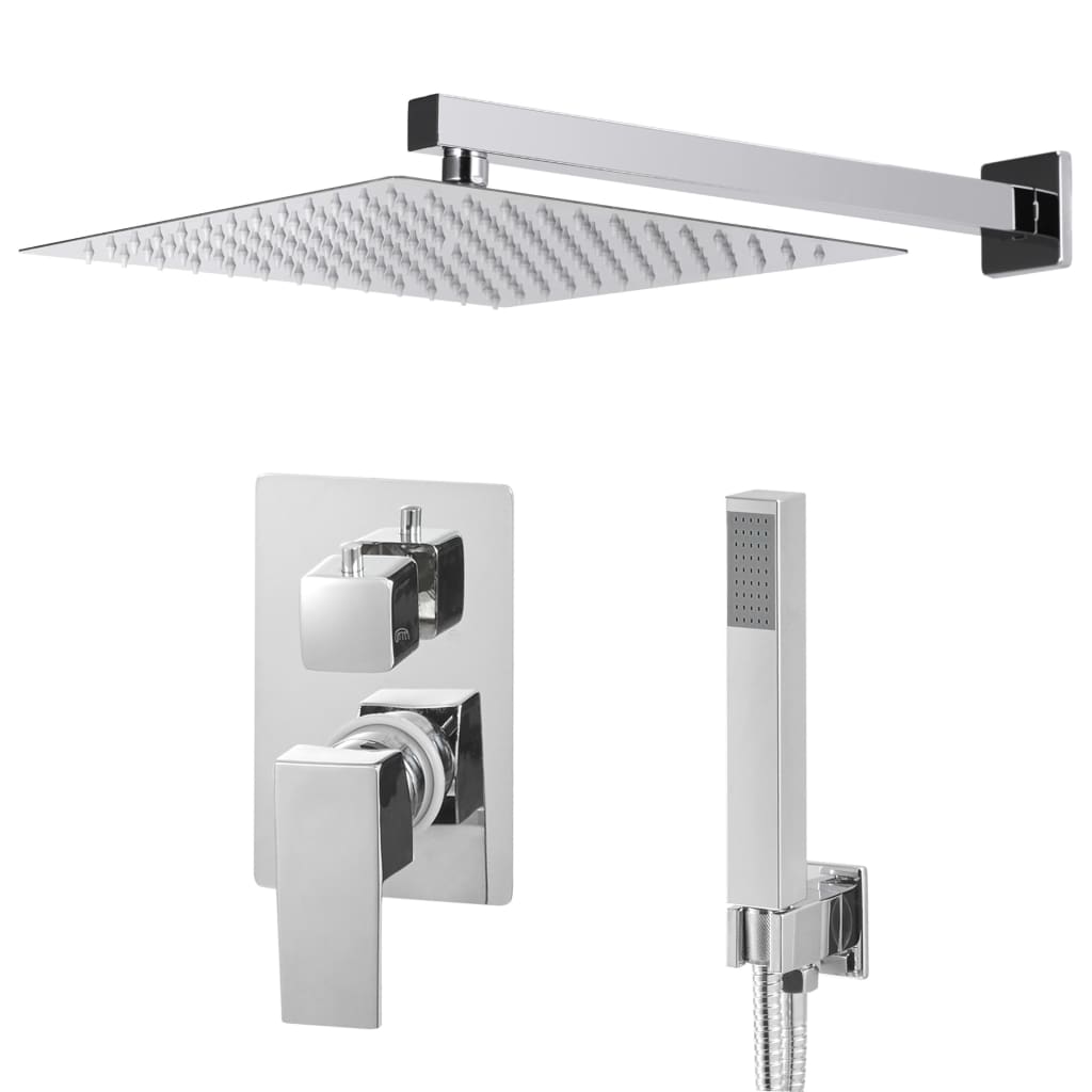VidaXL Duschsystem Edelstahl 201 Silber
