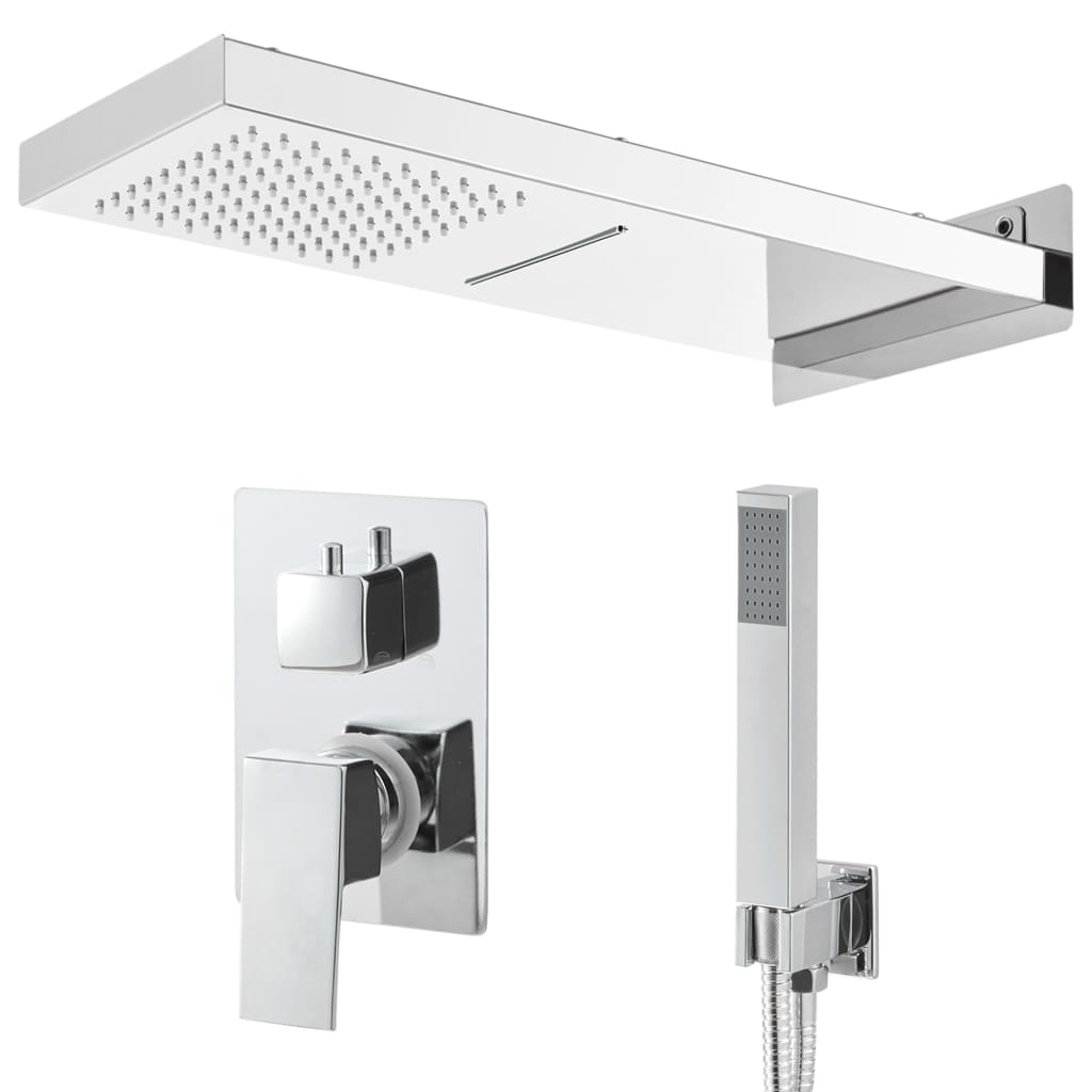 VIDAXL Duschsystem Farbung -freier Stahl 201 Silberfarbe
