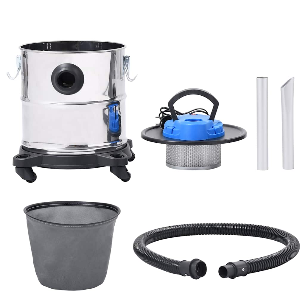 Vidaxl -Asche -Edelstahlreiniger mit HEPA-Filter 1200 W 20 l Edelstahl