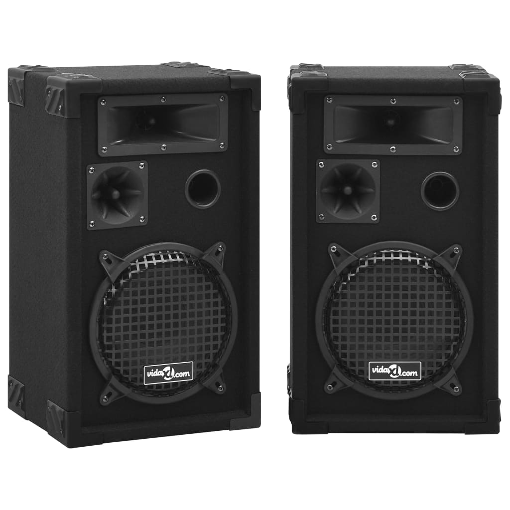 VidaXL HiFi-Podium-Lautsprecher, 2 Stück, passiv, professionell, 800 W, Schwarz