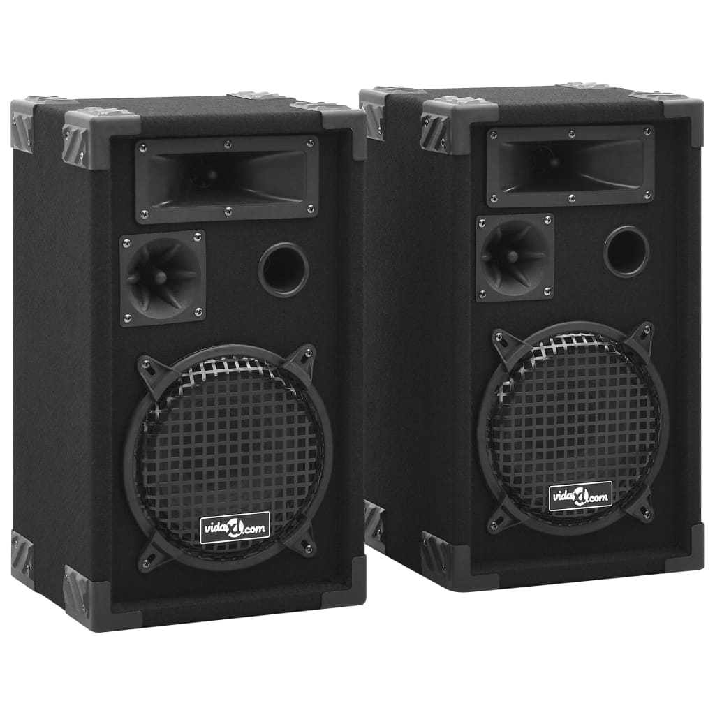 VidaXL HiFi-Podium-Lautsprecher, 2 Stück, passiv, professionell, 800 W, Schwarz