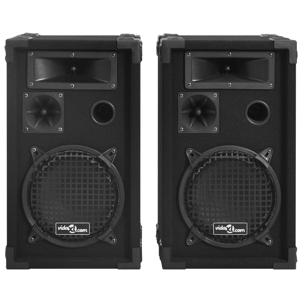 VidaXL HiFi-Podium-Lautsprecher, 2 Stück, passiv, professionell, 800 W, Schwarz
