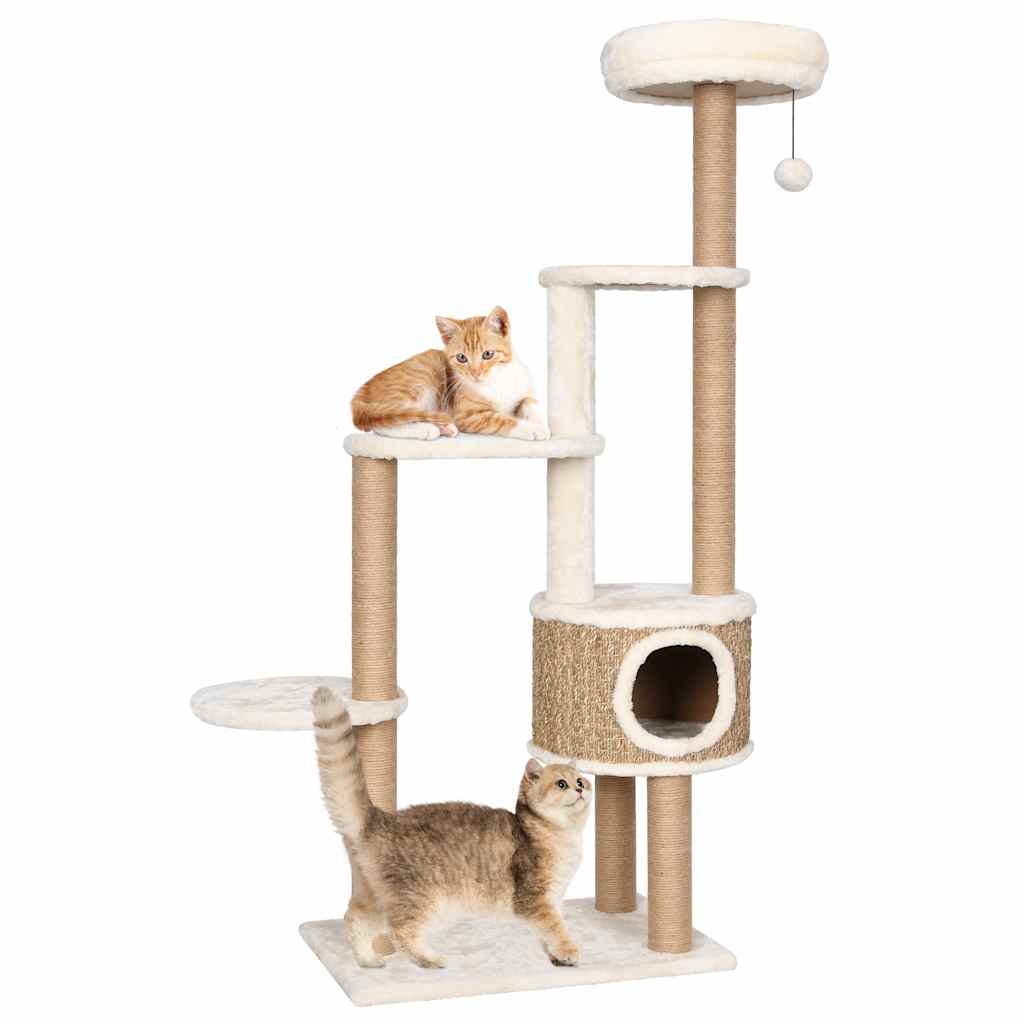 Vidaxl-Katzenmöbel mit Luxuskissen und Kratzern 148 cm Seegras