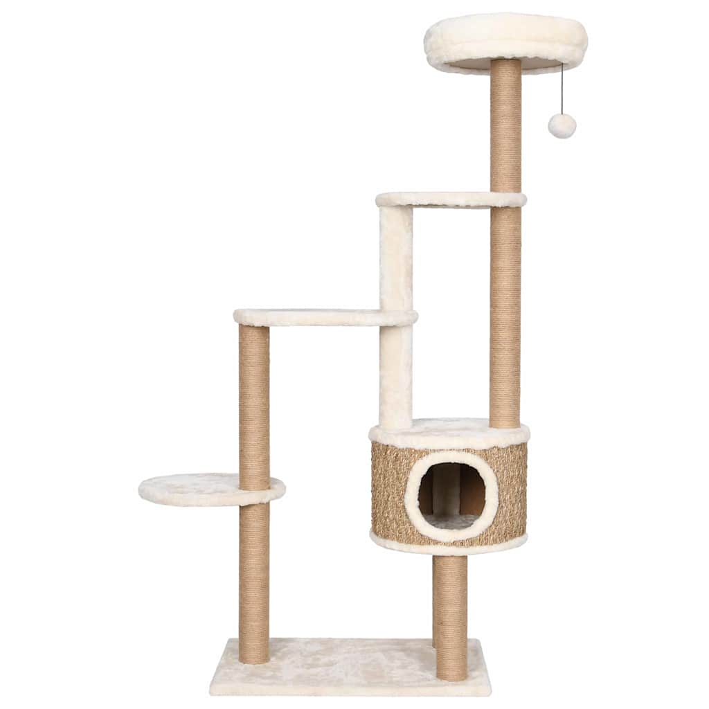 Vidaxl-Katzenmöbel mit Luxuskissen und Kratzern 148 cm Seegras