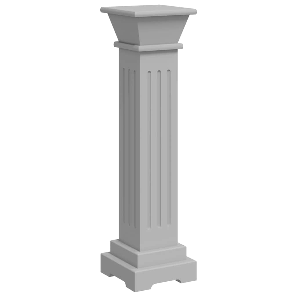 Vidaxl plantenstandaard klassieke zuil vierkant 17x17x66 cm mdf grijs