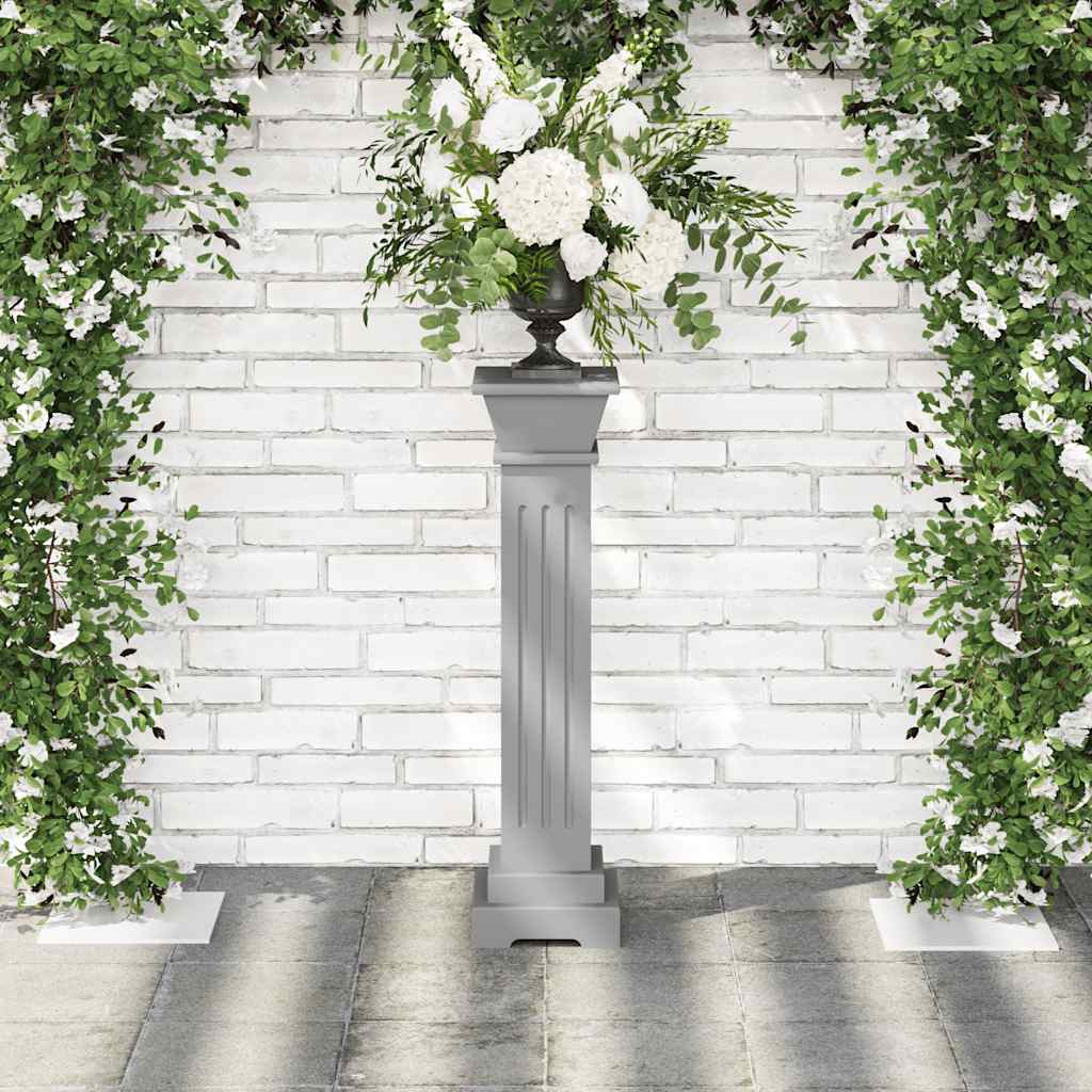 VidaXL Pflanzenständer Classic Säule Quadratisch 17x17x66 cm MDF Grau