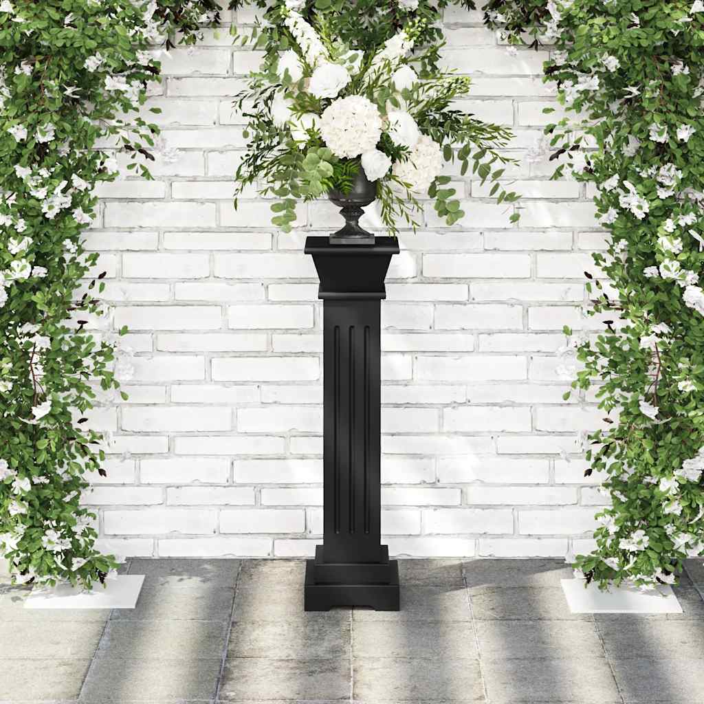 Vidaxl plantenstandaard klassieke zuil vierkant 17x17x66 cm mdf zwart