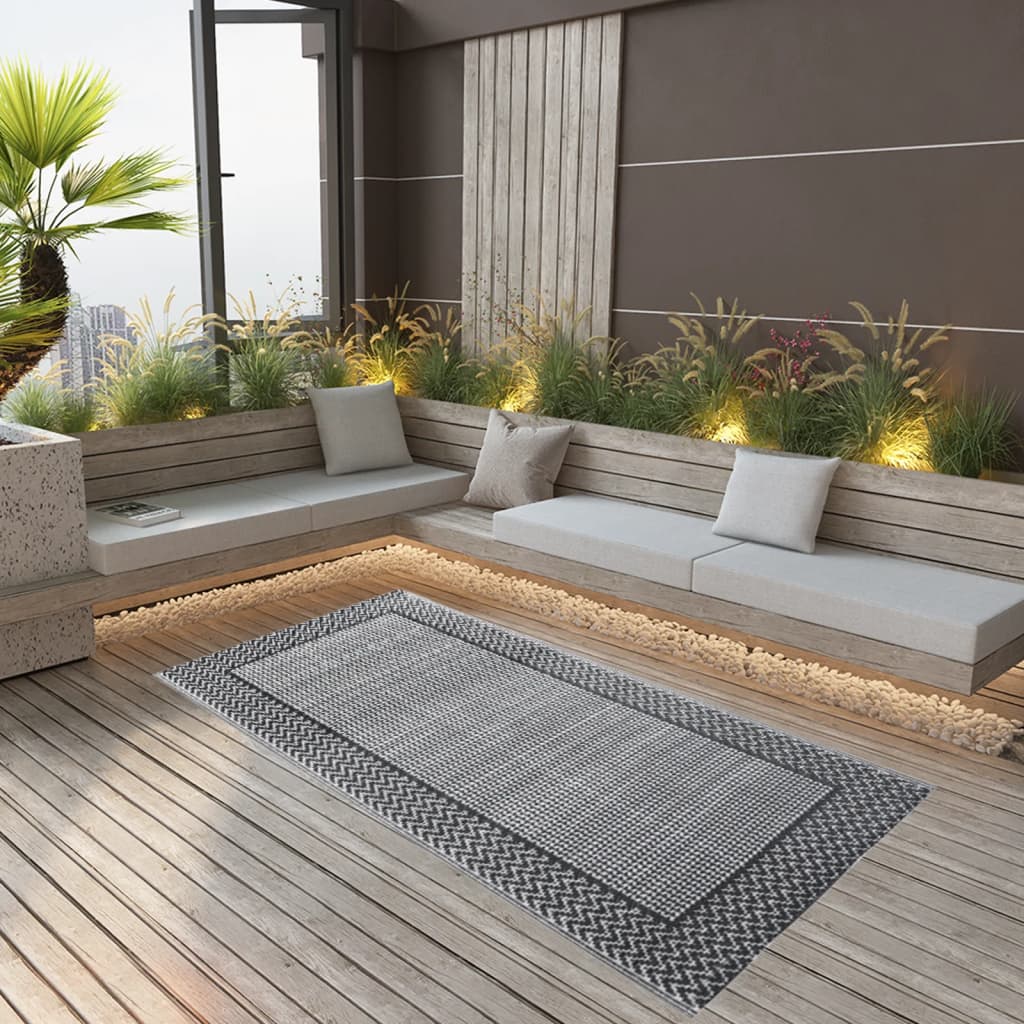VidaXL Outdoor-Teppich 80x150 cm PP Grau