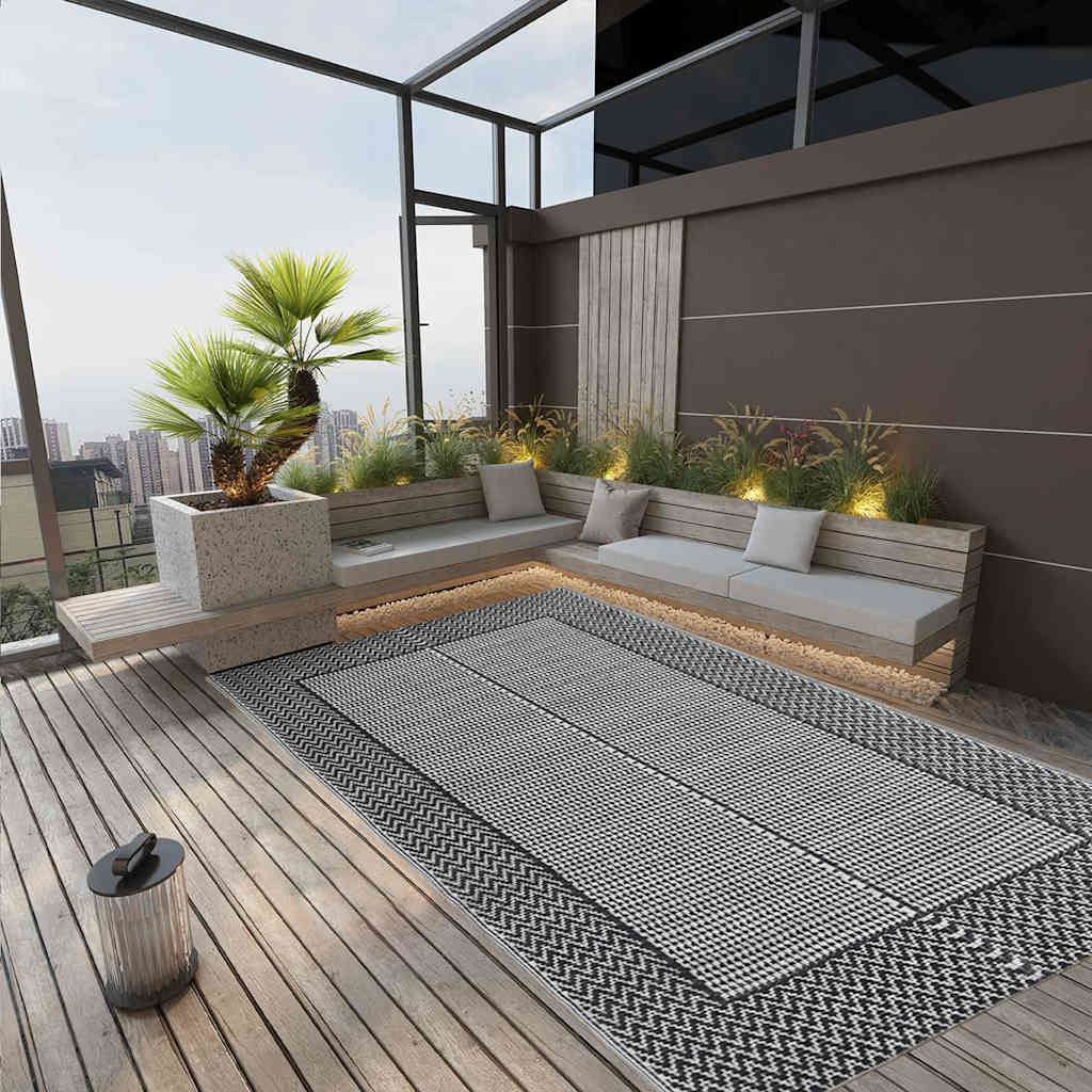 Vidaxl buitenkleed arakil 190x290 cm pp grijs
