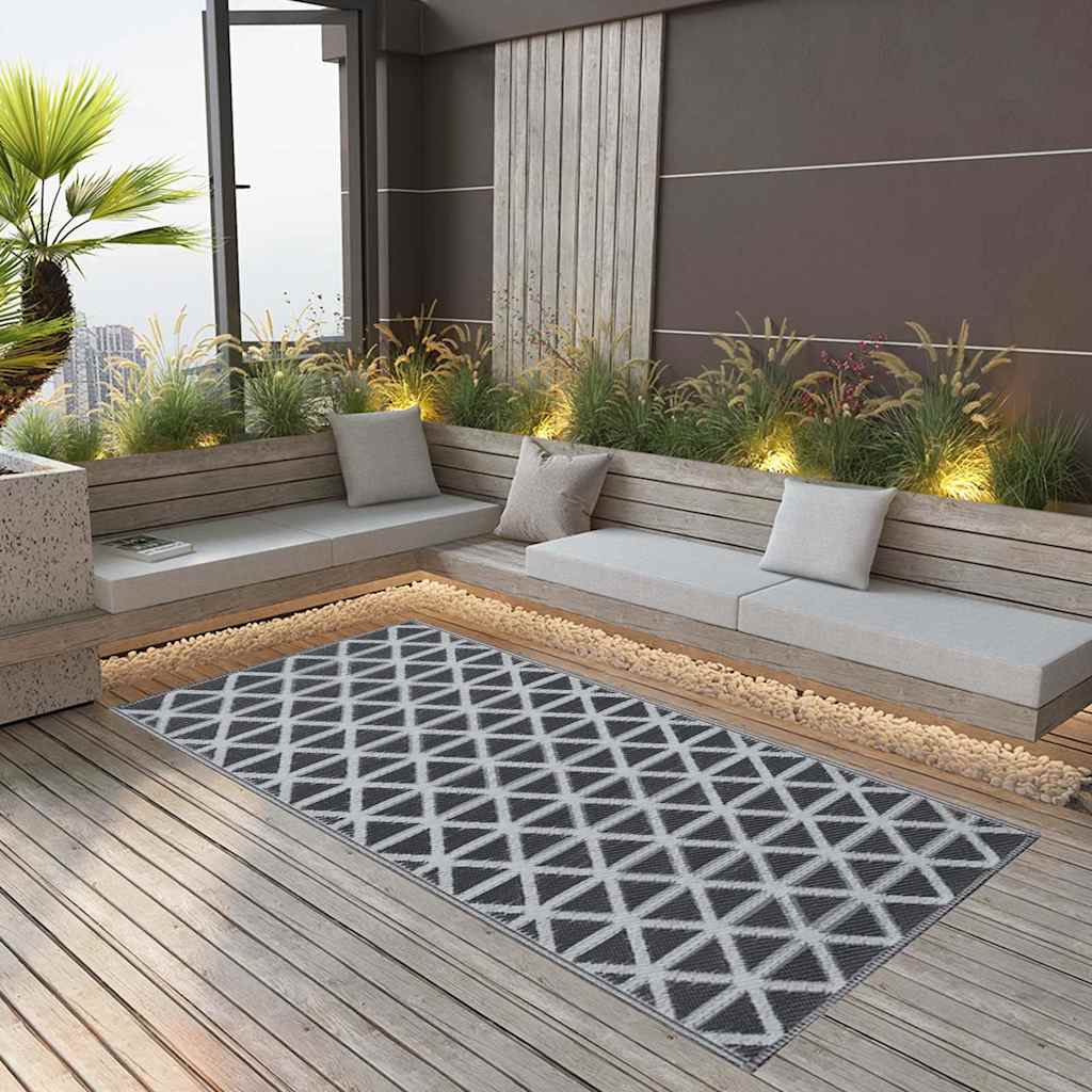 VidaXL Outdoor-Teppich Arakil 120x180 cm PP Schwarz