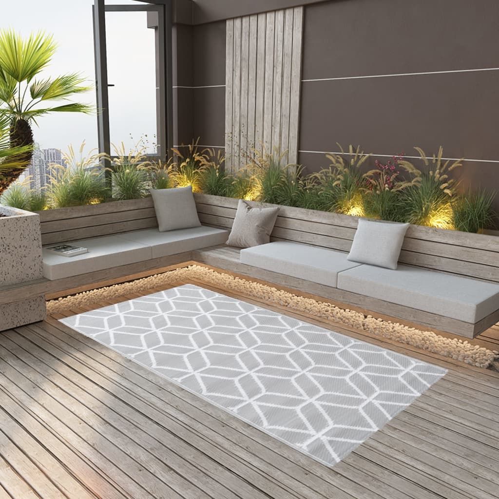 VidaXL Outdoor-Teppich Arakil 160x230 cm PP grau