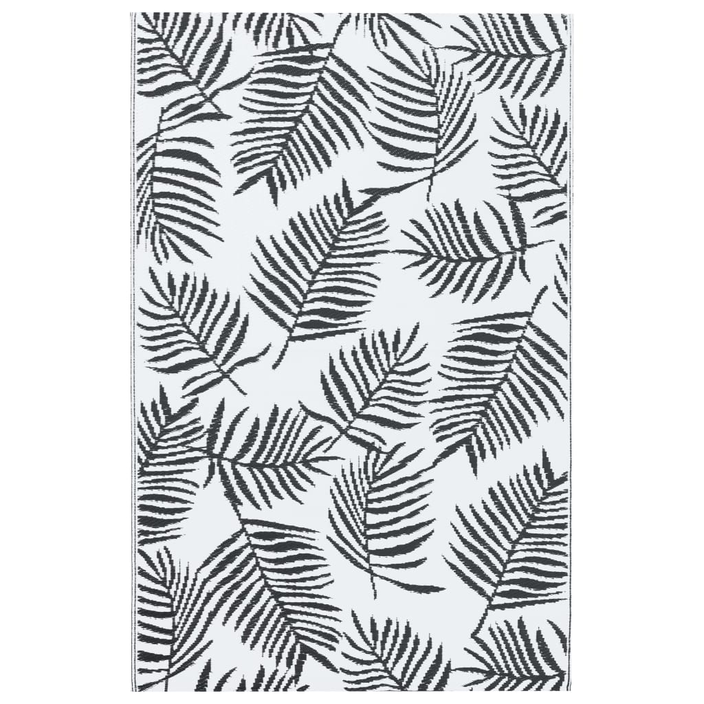 VidaXL Outdoor-Teppich Arakil 80x150 cm PP weiß und schwarz