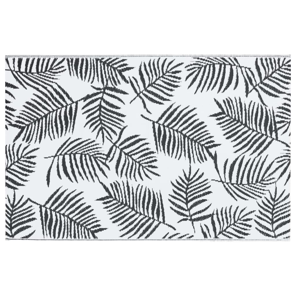 VidaXL Outdoor-Teppich Arakil 80x150 cm PP weiß und schwarz
