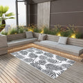 VidaXL Outdoor-Teppich Arakil 190x290 cm PP weiß und schwarz