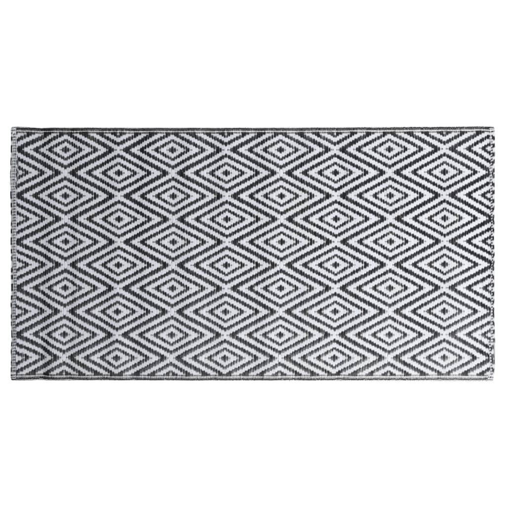 VidaXL Outdoor-Teppich Arakil 160x230 cm PP weiß und schwarz
