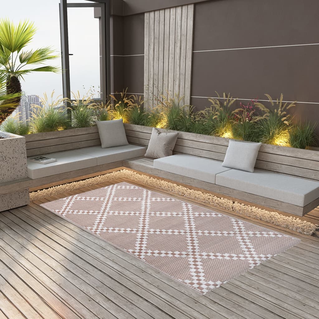 VidaXL Outdoor-Teppich Arakil 80x150 cm PP Braun