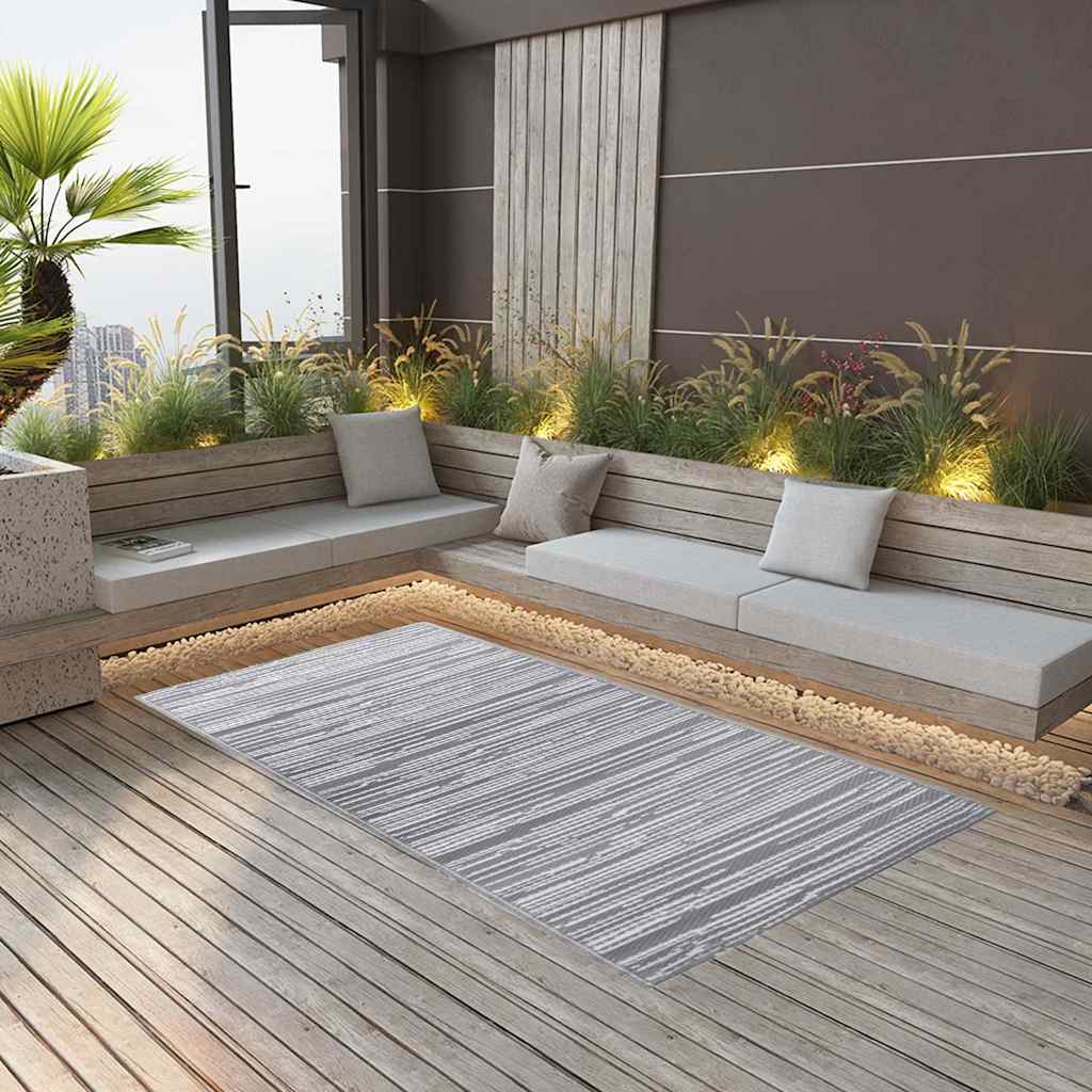 VidaXL Outdoor-Teppich Arakil 160x230 cm PP grau