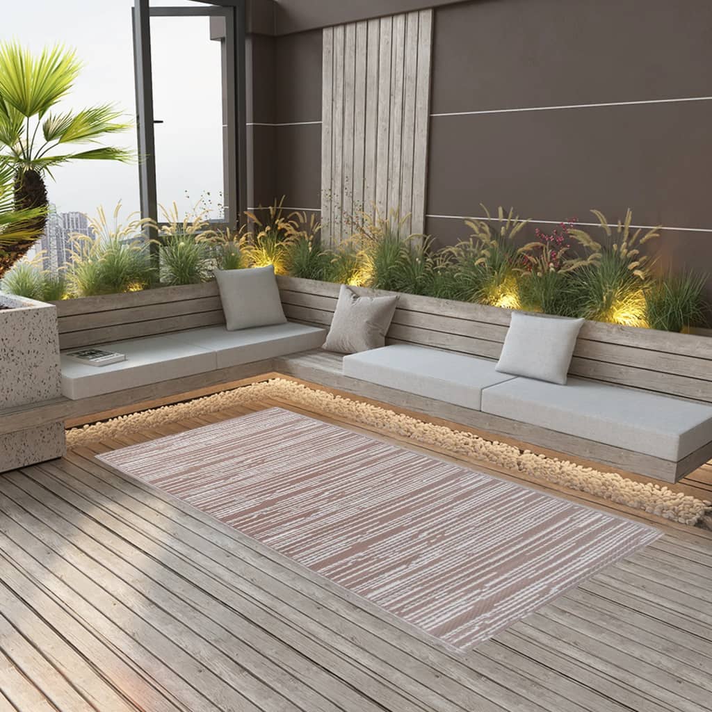 VidaXL Outdoor-Teppich Arakil 120x180 cm PP Braun