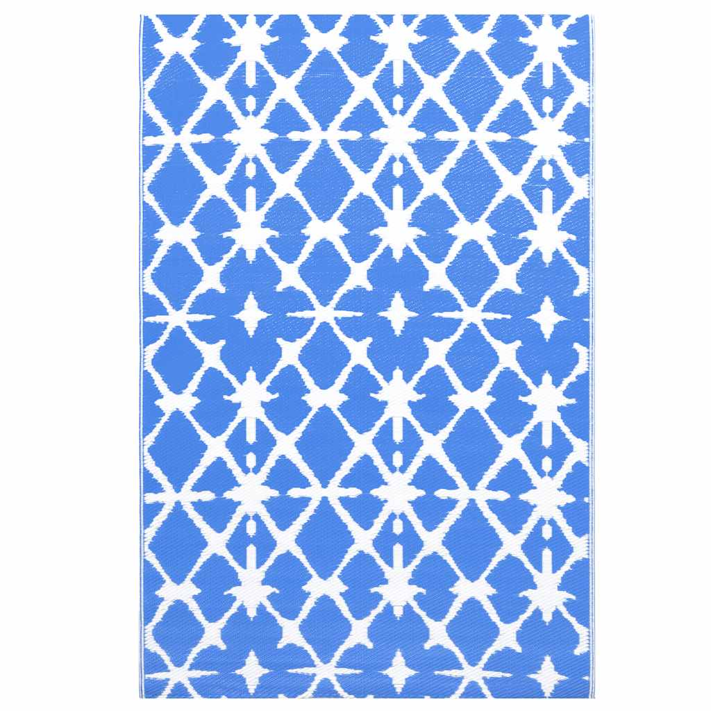 VidaXL Outdoor-Teppich Arakil 80x150 cm PP blau und weiß
