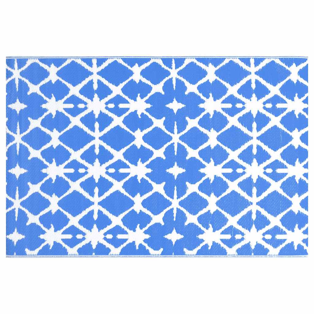 VidaXL Outdoor-Teppich Arakil 80x150 cm PP blau und weiß