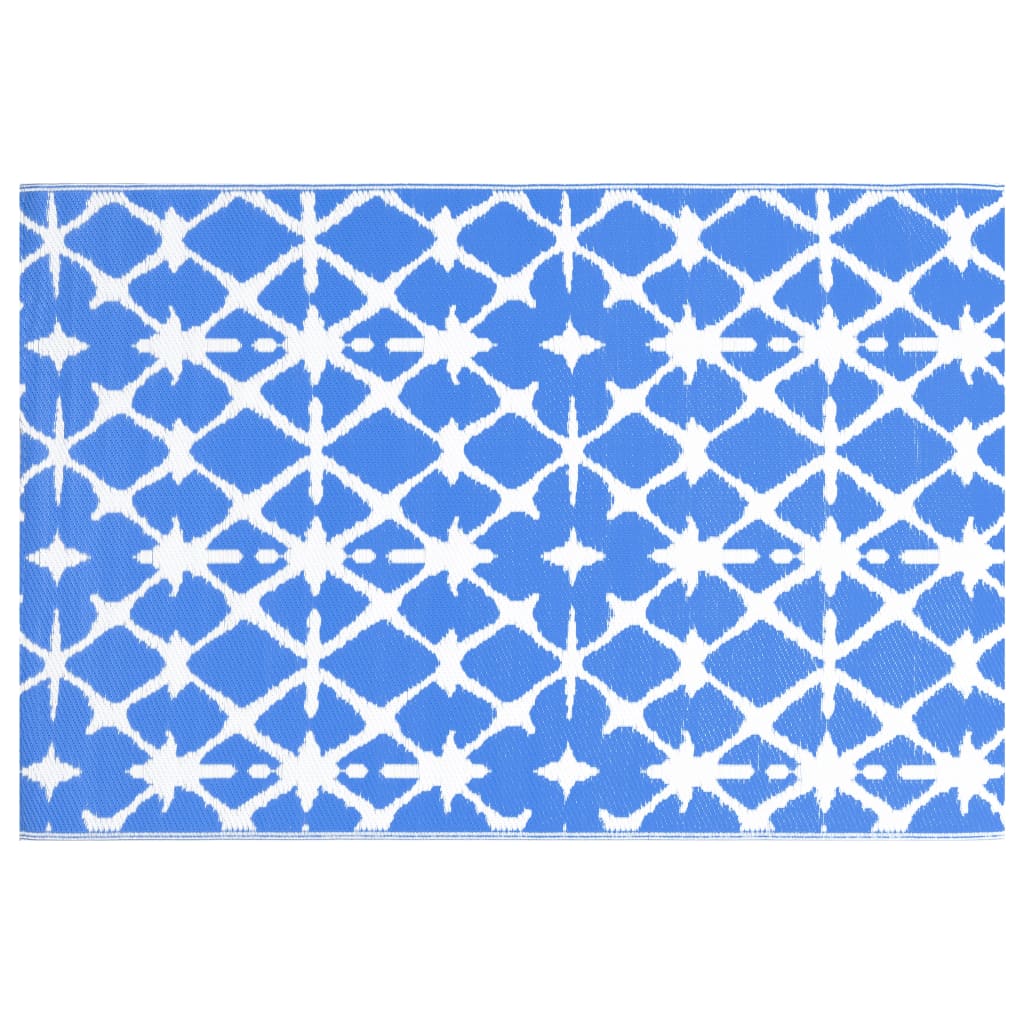 VidaXL Outdoor-Teppich Arakil 120x180 cm PP blau-weiß