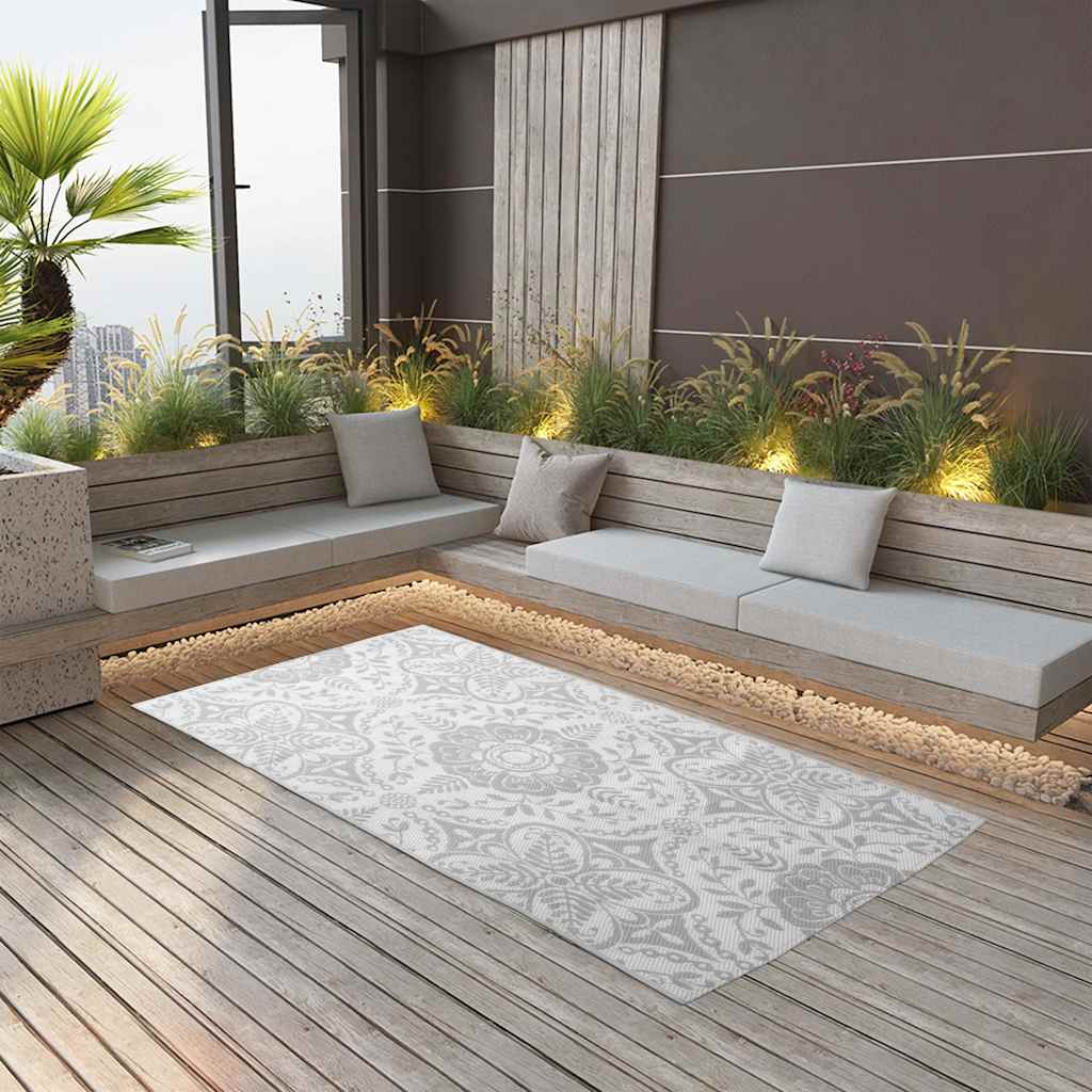 VidaXL Outdoor-Teppich Arakil 160x230 cm PP Hellgrau