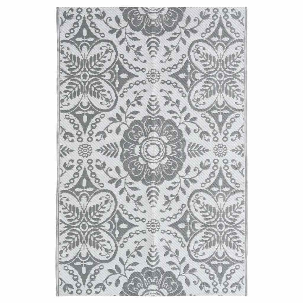 Vidaxl buitenkleed arakil 190x290 cm pp lichtgrijs