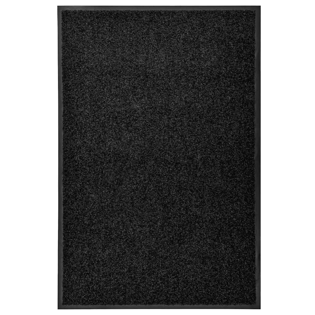 VidaXL Fußmatte, waschbar, 60 x 90 cm, Schwarz