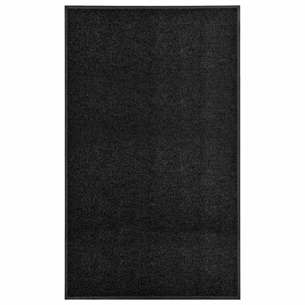 VidaXL Fußmatte, waschbar, 90 x 150 cm, Schwarz