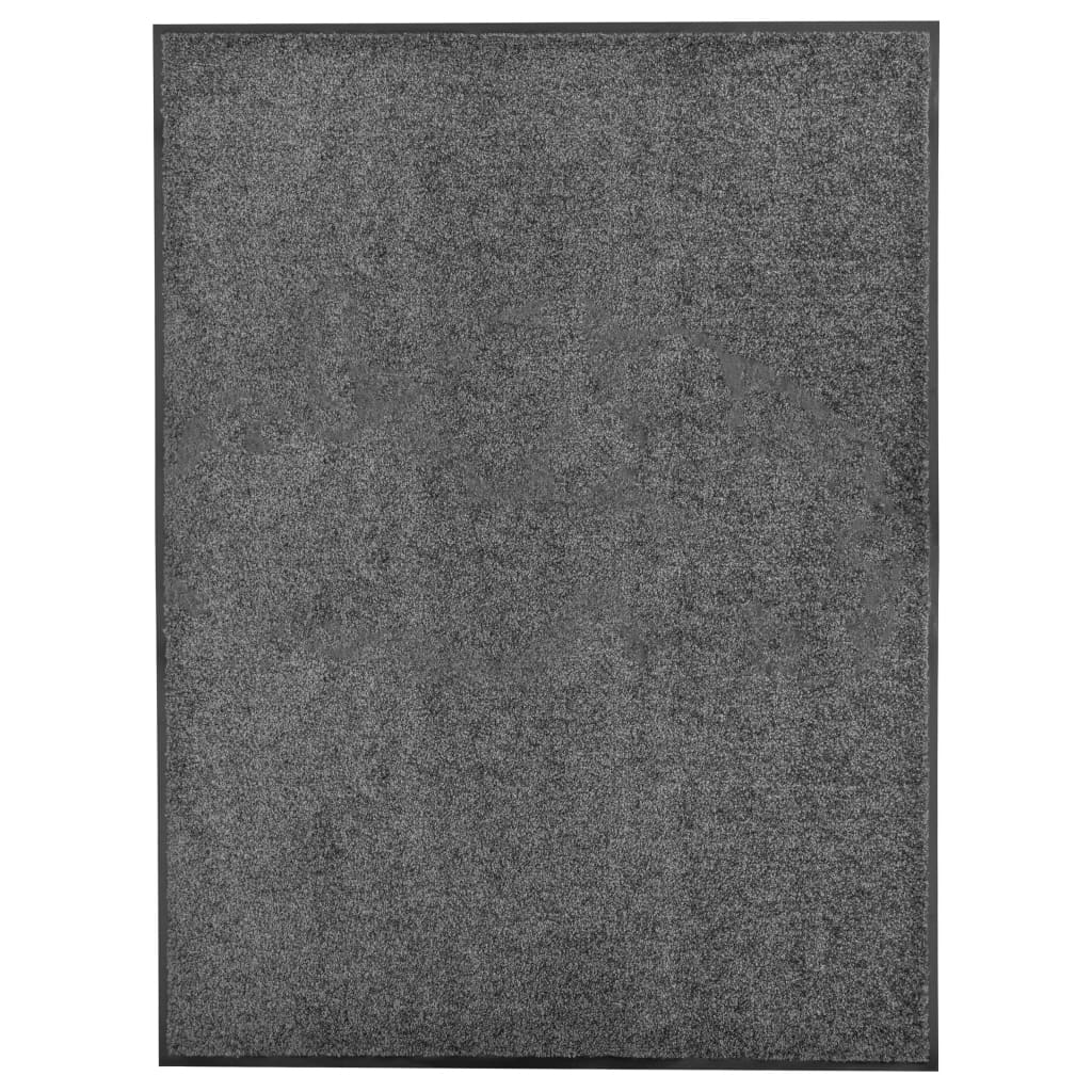 VidaXL Waschbare Fußmatte 90x120 cm Anthrazit
