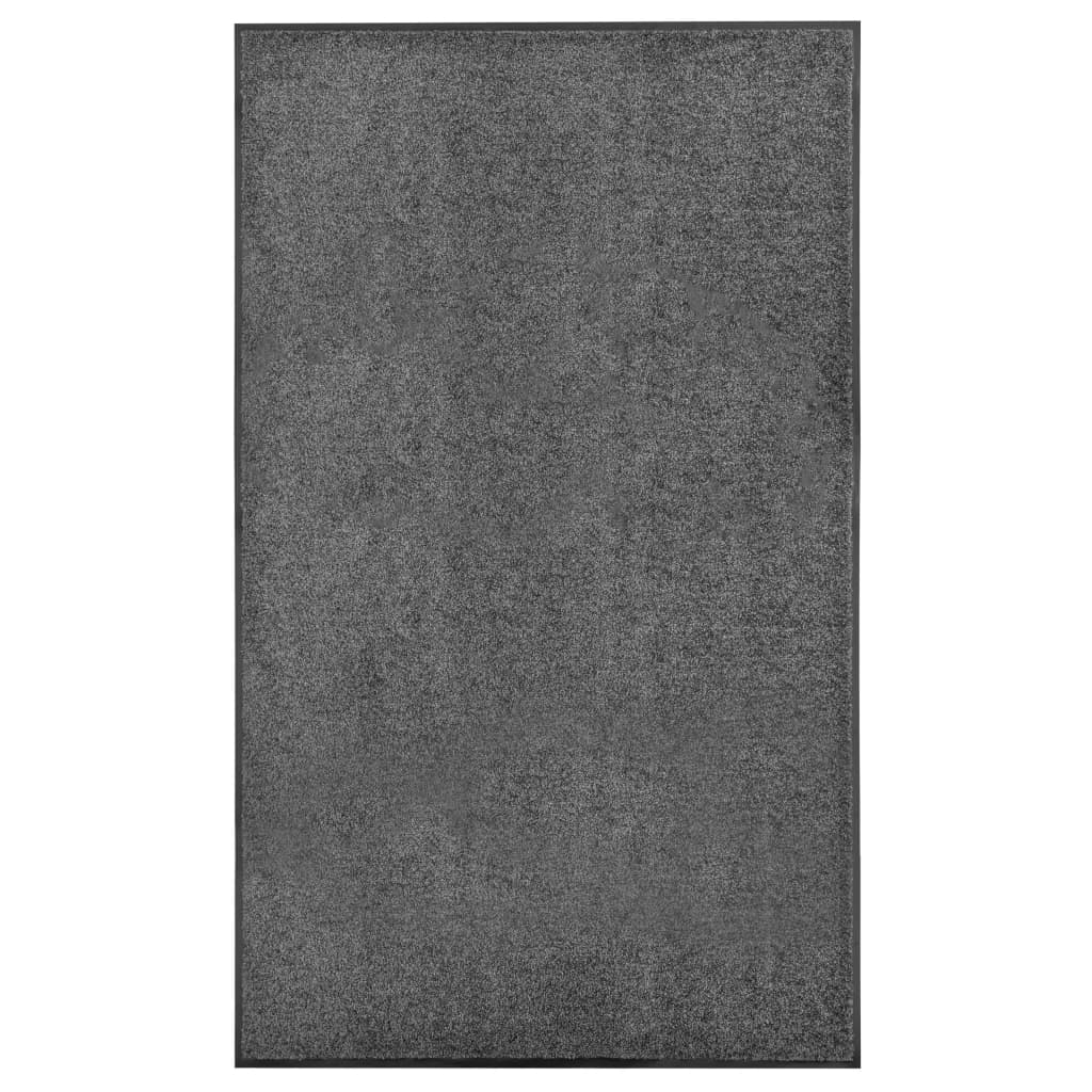 VidaXL Waschbare Fußmatte 90x150 cm Anthrazit