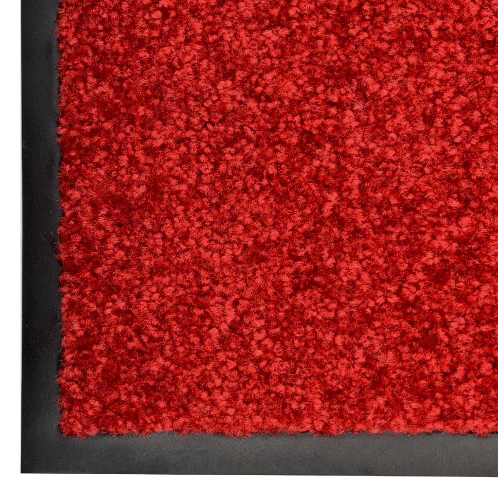 VidaXL Waschbare Fußmatte 40x60 cm Rot