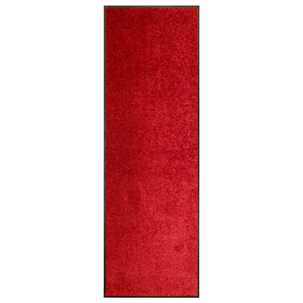 VidaXL Waschbare Fußmatte 60x180 cm Rot