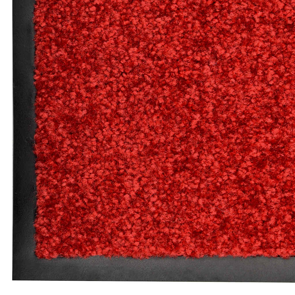 Vidaxl deurmat wasbaar 60x180 cm rood